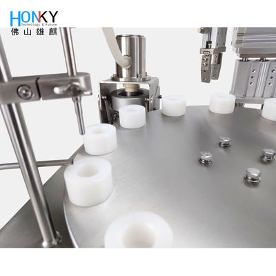 Desktop Small Vial Liquid Perfume Filling Capping Machine With High Precision Pump And Servo Motor For Small Vial Capping Packing
