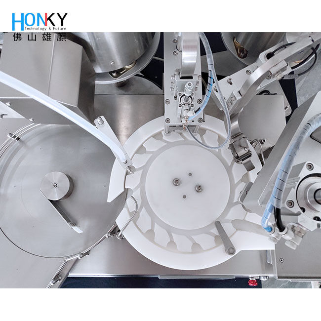 Αυτόματη μηχανή πλήρωσης φιαλιδίων 5 ml με ταχύτητα 30 μπουκαλιών ανά λεπτό για τη συμπλήρωση φαρμάκων