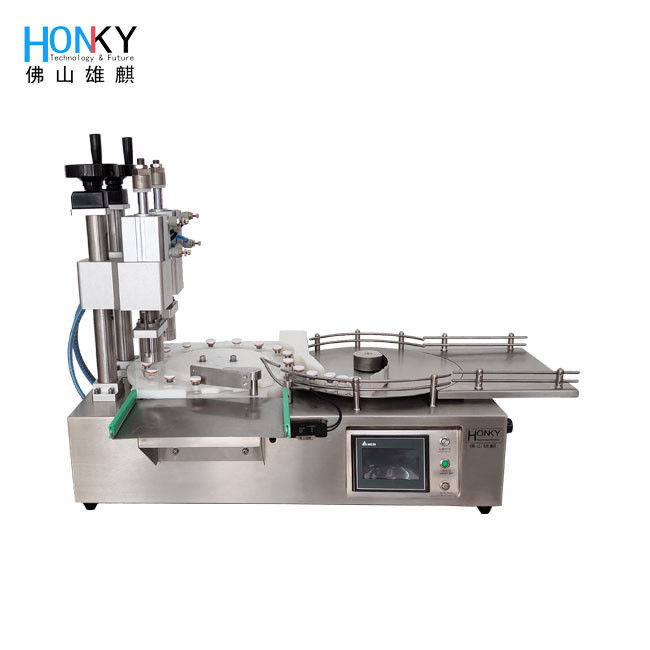 Desktop Using Automatic 5ml Vial crimp Capping Machine With Dual Capping Head for frozen dry powder packing