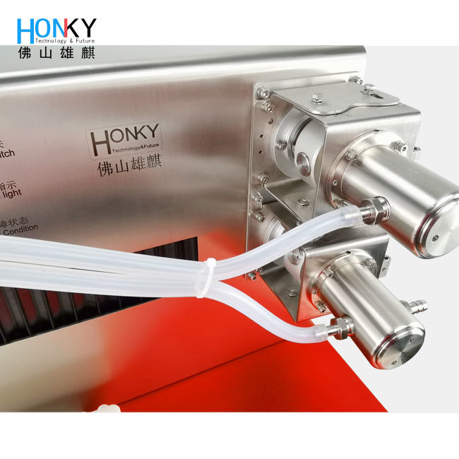 220V/50Hz Πλήρως αυτόματη μηχανή γεμίσματος υγρού από ανοξείδωτο χάλυβα με ταχύτητα 60-80 μπουκαλιών/λεπτο