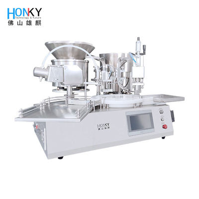Desktop Automatic 10ml Glass Vial Filling Capping Machine With Automatic Cap Loading Function 25 PCS/min Για τον κλάδο των φαρμάκων